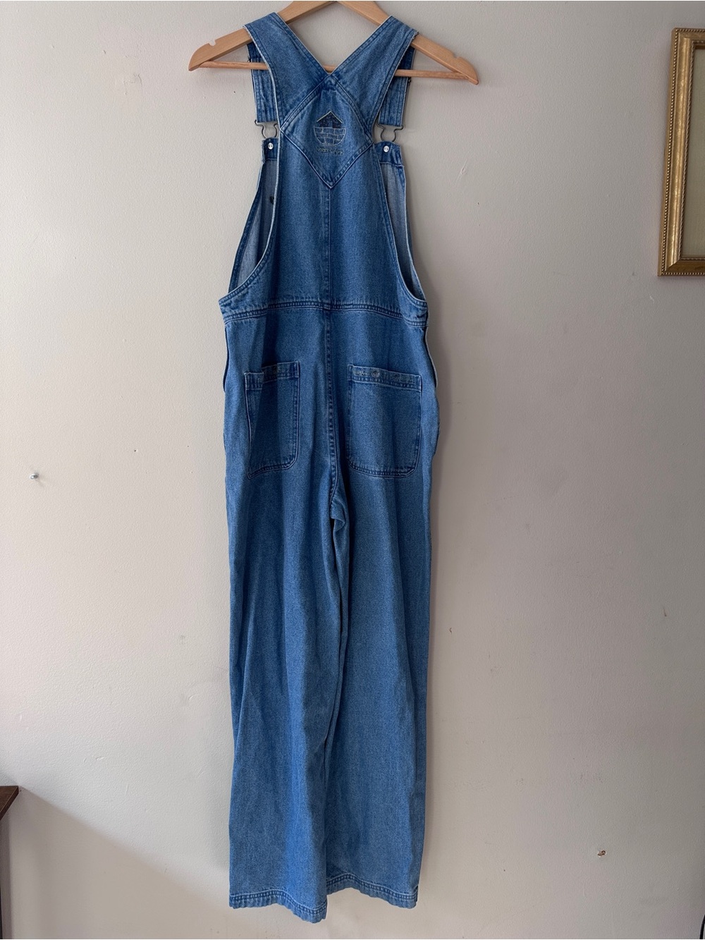 Vtg 90s Christopher Banks Noahs Ark Embroidered Denim Overalls Jumper Medium M - Picture 2 of 11